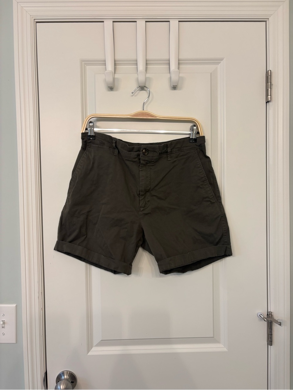 Goodfellow & Co Olive Flat-Front Men's Shorts